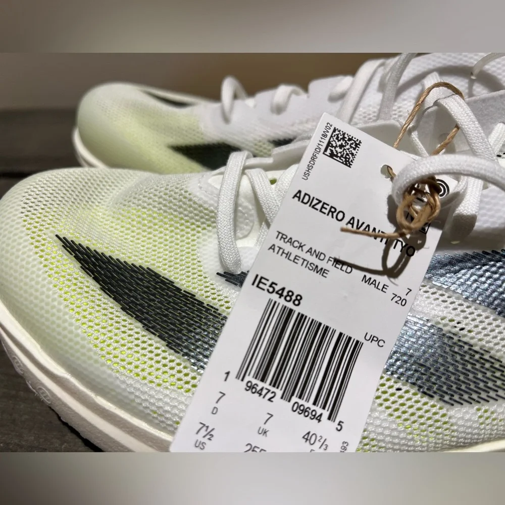 adidas Adizero Avanti Tyo Track & Field Lightstrike White/Black- 7.5 unisex-NWOB - Picture 3 of 8